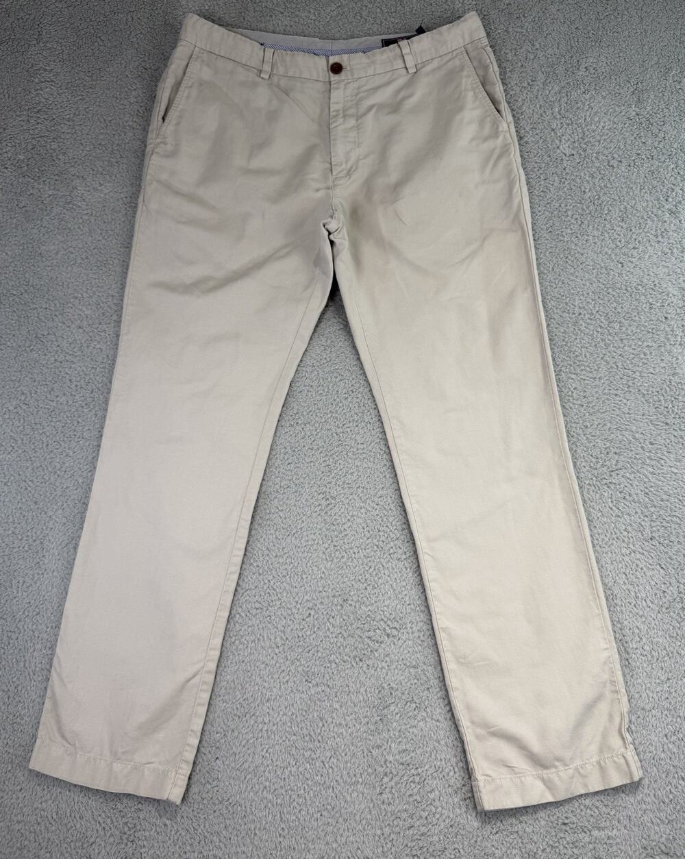 Vineyard Vines Men's Sz 35x31 Beige Chino Pants Cotton/Linen Blend Casual